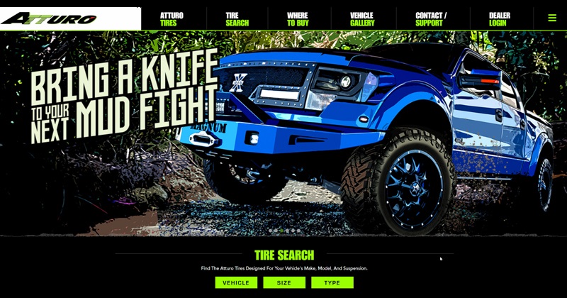 Atturo Tire Redesigned Website